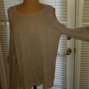Cold shoulder sweater